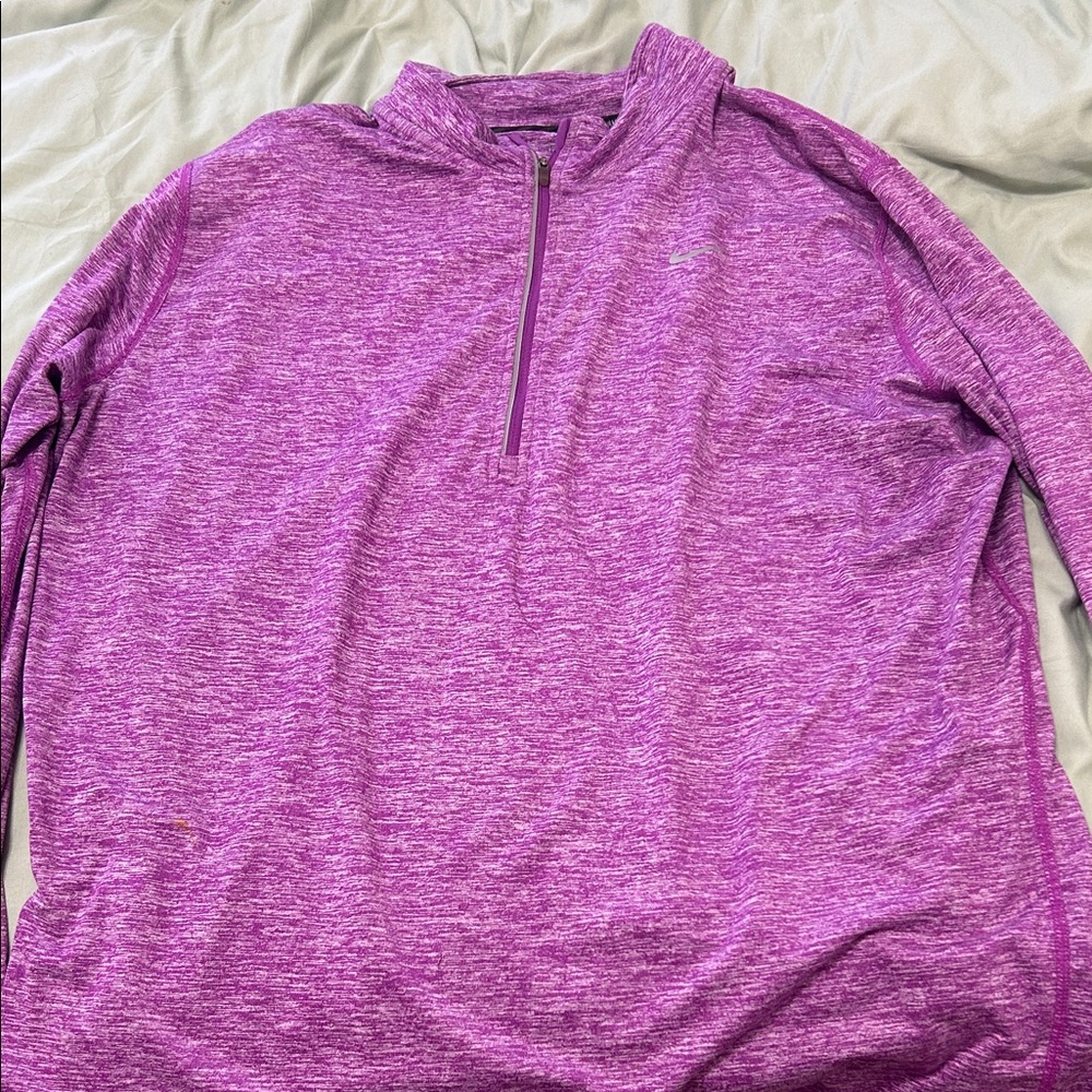 Nike Heathered Purple Quarter-Zip Pullover